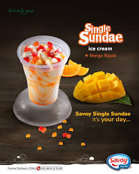 Single Sundae- Vanilla With Mango Ripple-45TK