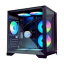 PC POWER ICE CUBE V2 M-ATX GAMING CASING PP-H20 BLACK (5 X ARGB FAN)